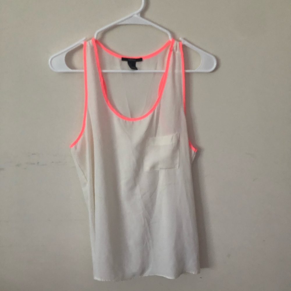 Forever 21 sheer tank top with neon (S)